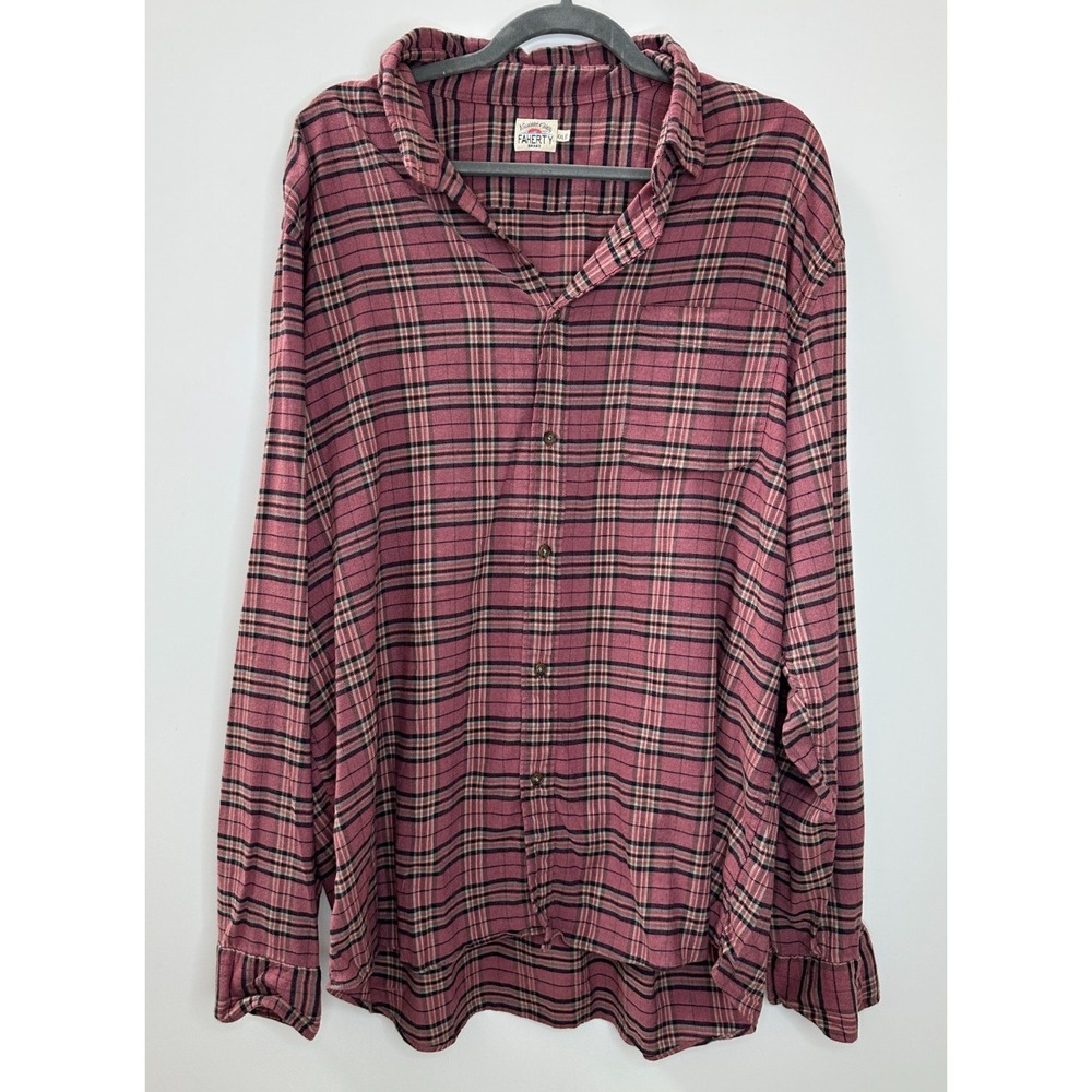 Faherty Movement Featherweight Twill Shirt Mountain View Plaid Button Men's XXL - Picture 2 of 13